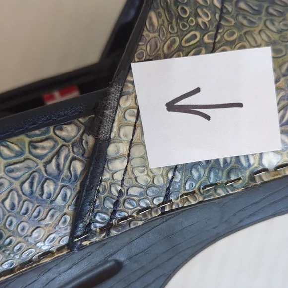 Sanita Reptile Embossed Leather Slip On Clogs EU 39 Blue Green - Picture 12 of 16